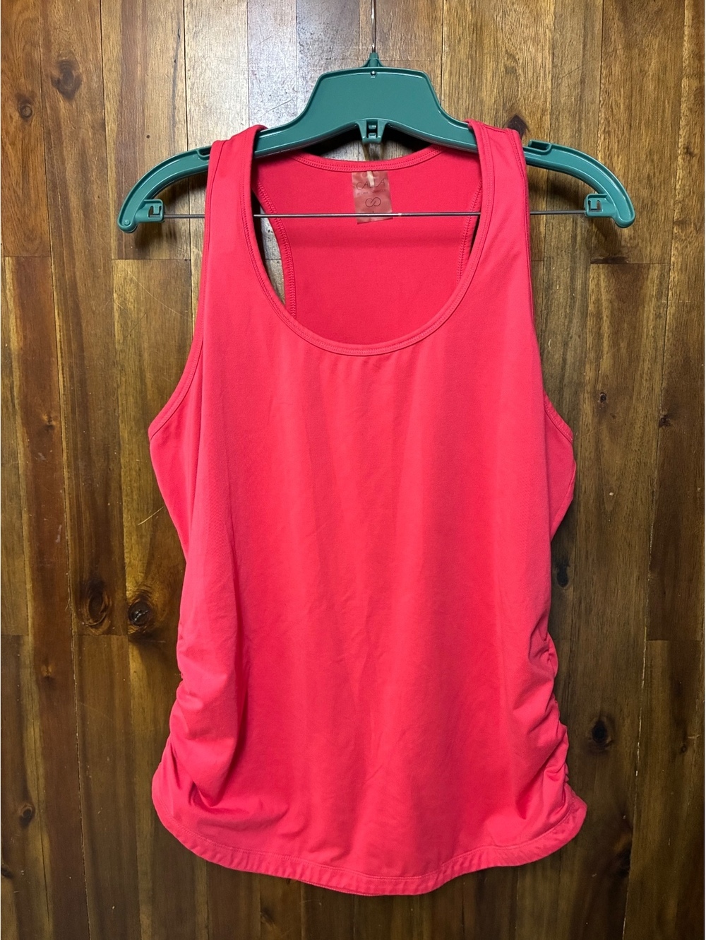 CALIA by Carrie Underwood Pink Ruched Active Tank Top L Athleisure Pilates Core